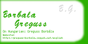 borbala greguss business card
